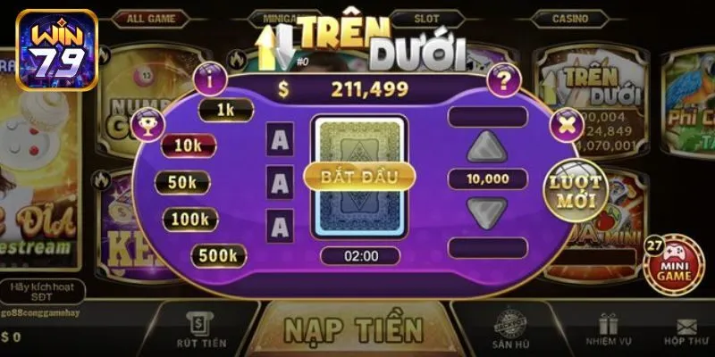 Mini Game Trên Dưới - Hướng Dẫn Cách Chơi Cho Tân Binh