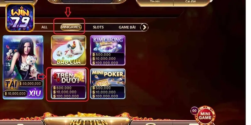 Mini game trên dưới là gì?